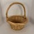 Vintage Unused Natural Color Willow Basket With Twisted Handle For Sale - Image 4 of 8