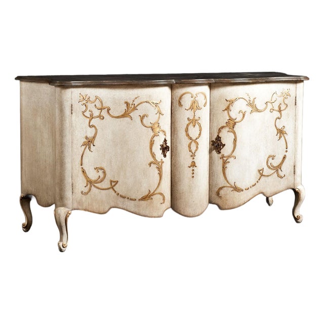 Italian Florentine Painted Credenza For Sale