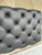 Black 1950s Large Chesterfield Style Tufted Black Italian Leather Ottoman Bench For Sale - Image 8 of 11