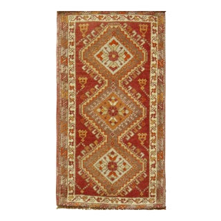 Antique Sivas Rust/Ivory Rug, 1' 5" X 2' 8" For Sale