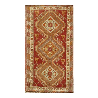 Antique Sivas Rust/Ivory Rug, 1' 5" X 2' 8" For Sale