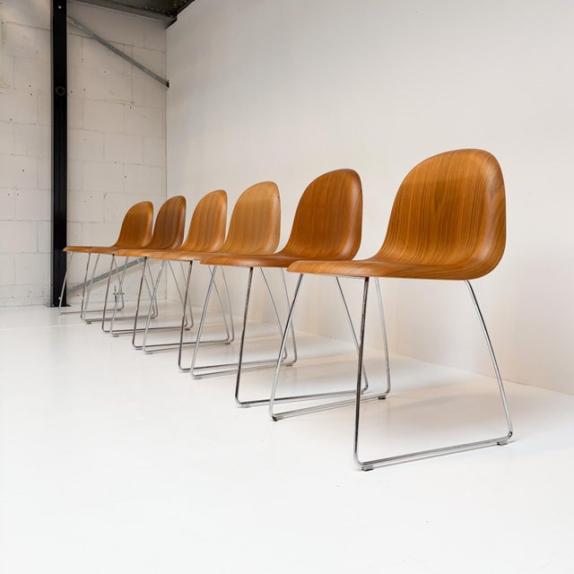 Mid-Century Modern Danish Design Gubi 3D Chair by Komplot Design, 2003, Set of 6 For Sale - Image 3 of 18