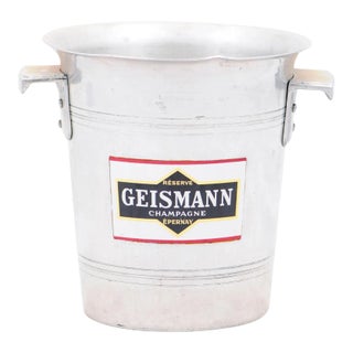 French 19th Century Aluminum Champagne Bucket with Geismann Epernay Label For Sale