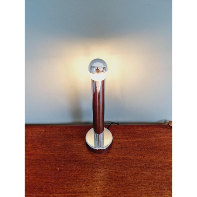 Tubular Chrome Metal Table Lamp, 1970s For Sale - Image 3 of 14