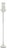 Julie Neill by Visual Comfort Signature Alberto 70" Floor Torchiere in Plaster White For Sale