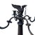 Gothic Pair of Vintage Gothic Bronze Candelabras W/Griffin Finial & Crystals For Sale - Image 3 of 7