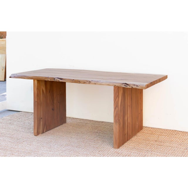 Monolith Natural 72" Live Edge Dining Table For Sale - Image 4 of 10