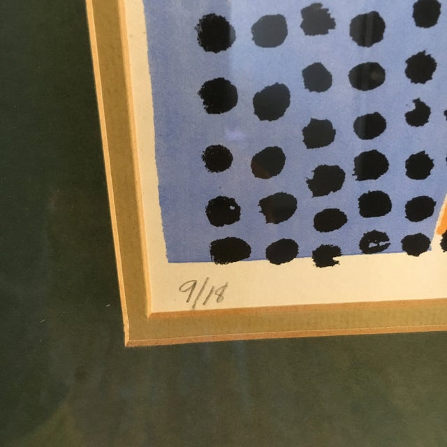 1970 A. Philbin "Groton" Framed Abstract Silkscreen For Sale - Image 9 of 12