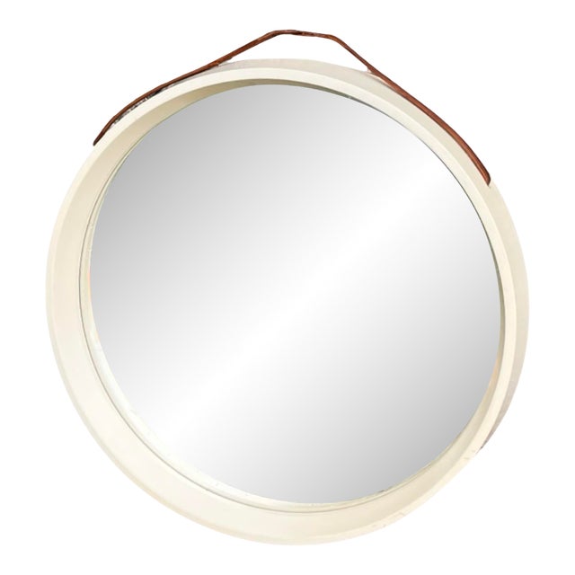 Round Mirror, Hanging Mirror, Reflections by Thermotex, Denmark, Vintage, Scandinavia, 1970s–1980s. For Sale