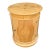1990s Henredon Burl Wood Drum Nightstand/End Table For Sale