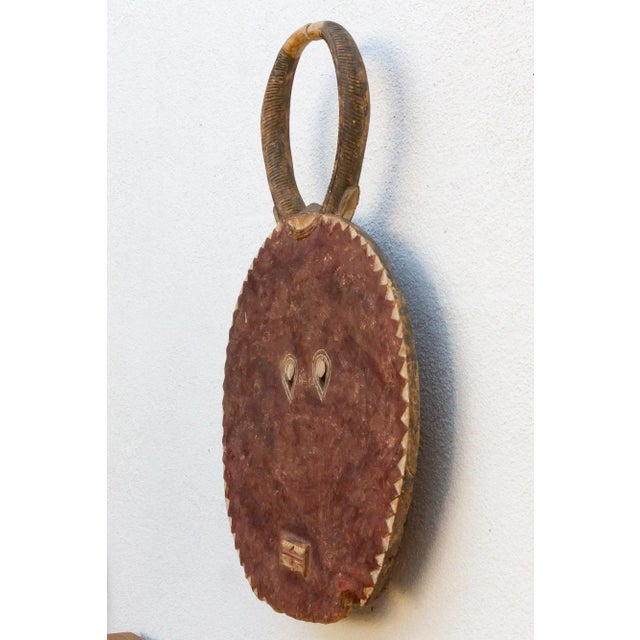 Rusted Brown African Sun Mask For Sale - Image 9 of 11