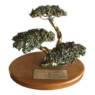 Robert Scott 1992 Cypress Tree Bronze 2nd Place Monterey Invitational Golf Trophy For Sale