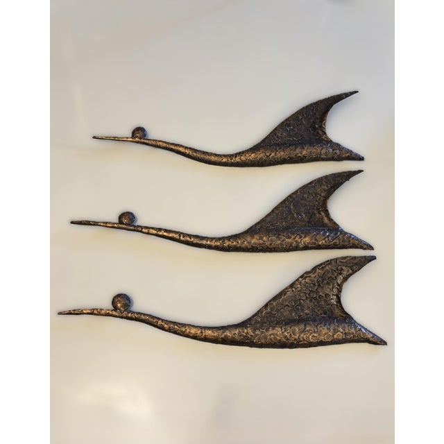 Copper Brutalist Copper Bird Wall Sculptures from Hans Arnold, Germany, 1970s, Set of 3 For Sale - Image 8 of 8