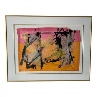 Vintage Larry Kessler Abstract Collage Painting, 1962 For Sale