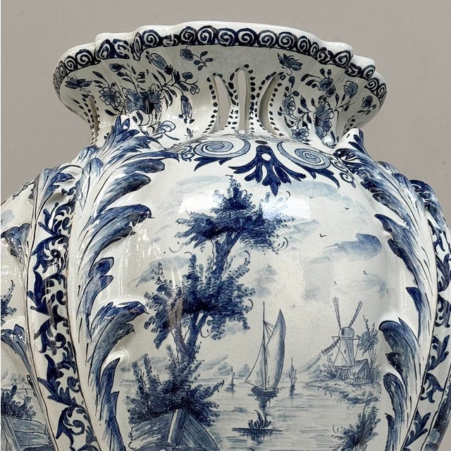 18th Century Hand-Painted Delft Jardinière, Signed LVD For Sale - Image 16 of 18