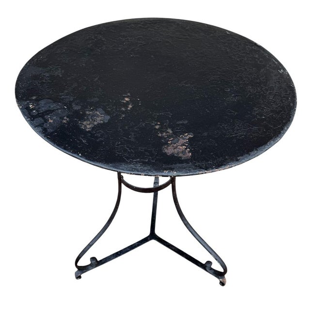 Wrought Iron Pedestal Table, France For Sale - Image 3 of 15