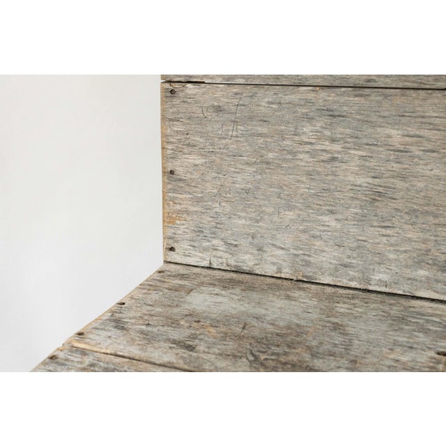 Light Gray Early 20th Century Make-Do Wood Shop Chair For Sale - Image 8 of 12