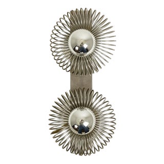 Vintage Brushed Metal Wall Light by Andrea Lazzari, 1970s For Sale