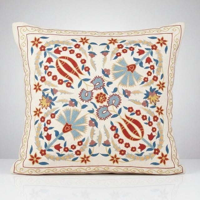 New Hand-Embroidered 100% Silk Cushion Cover – Authentic Uzbek Textile Art Elevate your home décor with this exquisite...