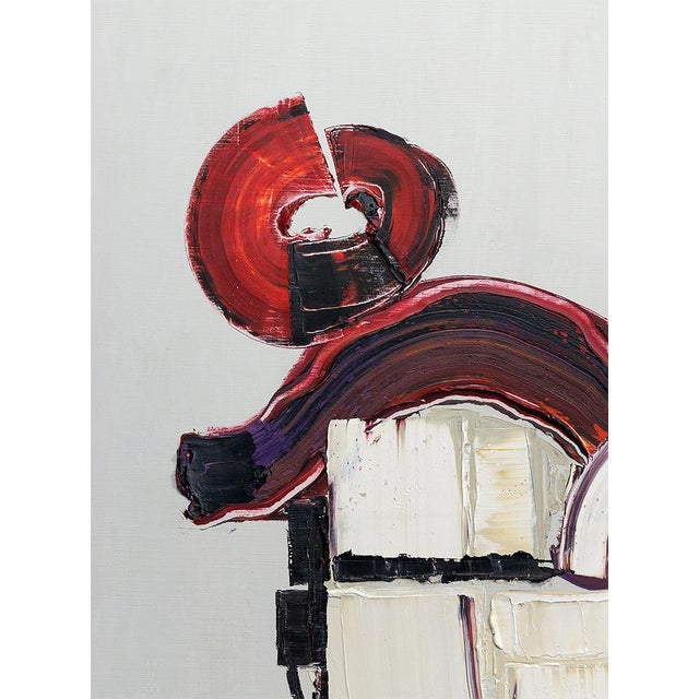 Abstract Female Portrait — Original Oil Painting by Diane Grant | 40" × 51" For Sale - Image 4 of 7