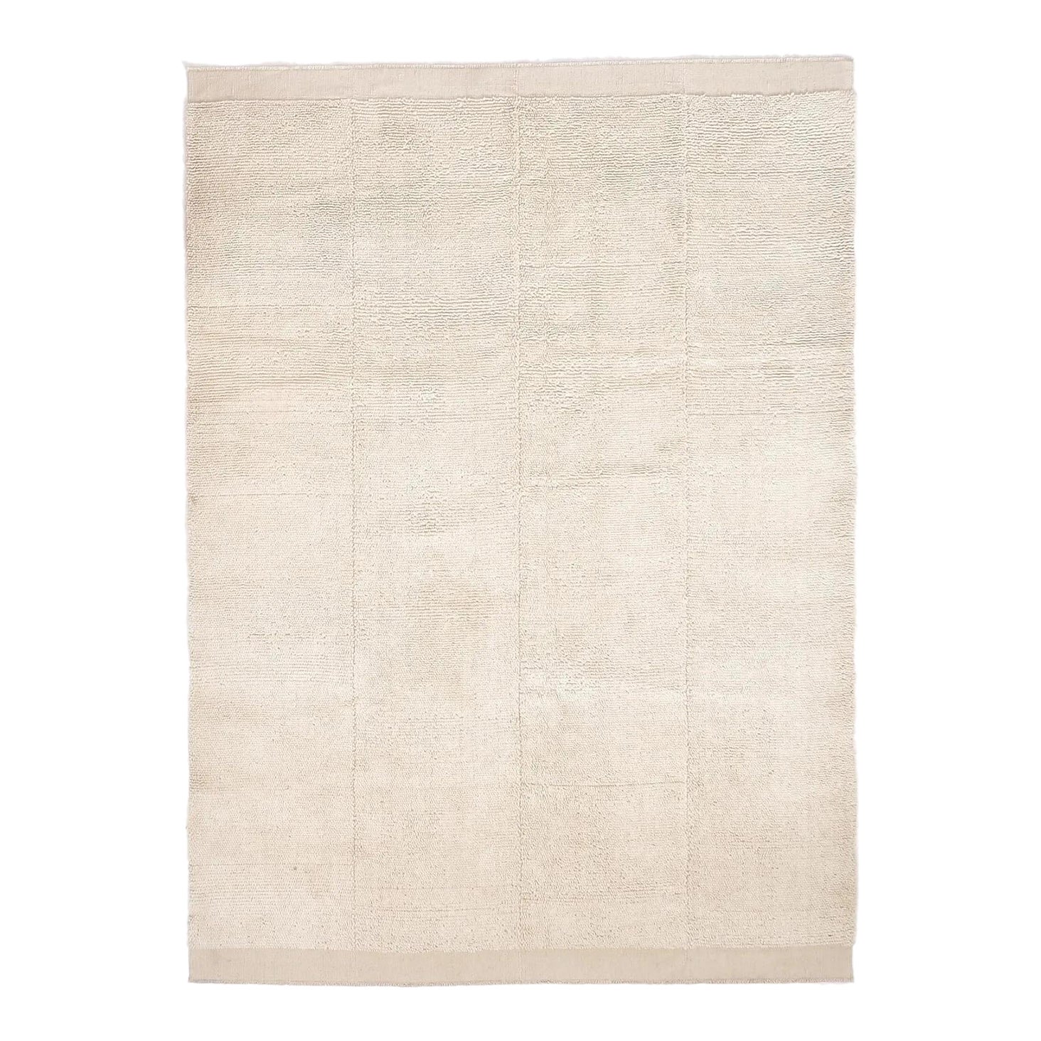 1970s Turkish Organic Wool Off White Floor Rug | Chairish