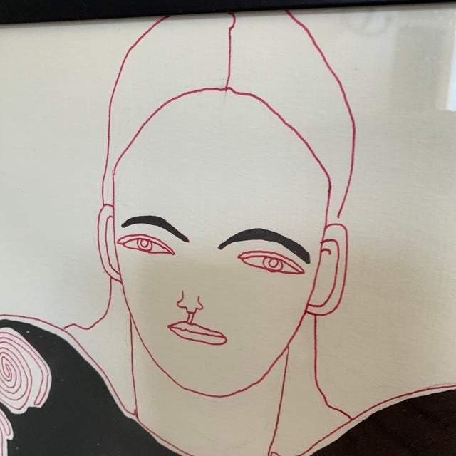 Fashion Illustration Stamped and Signed For Sale In West Palm - Image 6 of 13