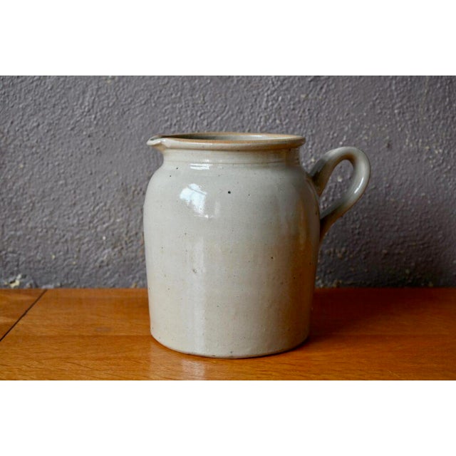 Rustic Large Antique Stoneware Farm Jug, 1890s For Sale - Image 3 of 8