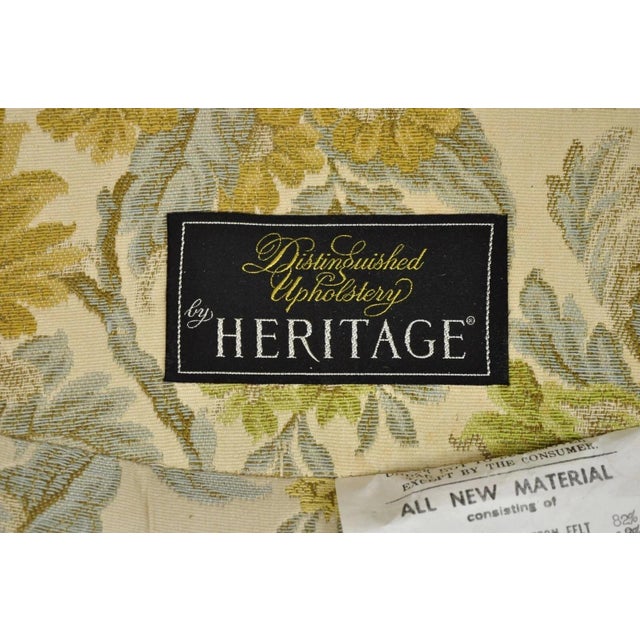 Vintage Heritage French Country Louis XV Style Cane Back Fauteuil Arm Chair For Sale - Image 9 of 10