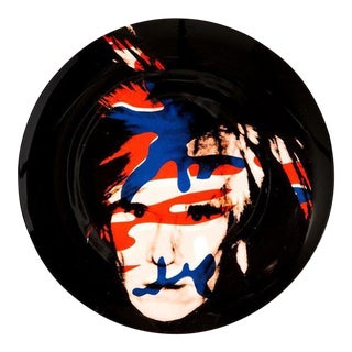 Vintage Andy Warhol Camouflage Self-Portrait Plate For Sale