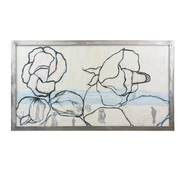 This contemporary masterpiece by the renowned and gifted artist: Robert Bery is a large scale mixed media on canvas. It is...