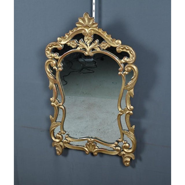 Mid-19th Century Napoleon III Louis XV Giltwood Mirror with Parcloses For Sale - Image 6 of 16