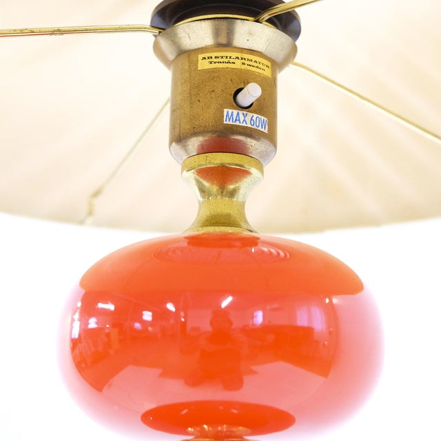 Large Vintage Table Lamp from Stilarmatur Tranås, Sweden, 1950s For Sale - Image 4 of 10