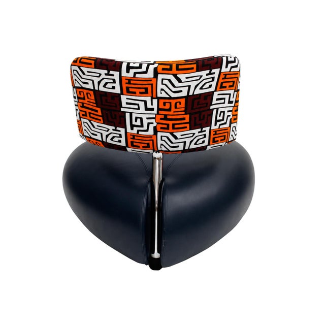 1980s Vintage Dutch Leather and Fabric Chairs by Scheemaker Pallone for Ledoux, 1989, Set of 2 For Sale - Image 5 of 12