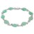 Not Yet Made - Made To Order 18.8 Ct Carved Raw Emerald Bracelet in 18k White Gold With Diamonds For Sale - Image 5 of 6