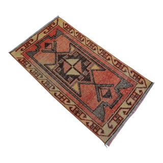 Hand Made Small Turkish Rug, Entryway Decor, DoorMat - 1'9" X 3'1" For Sale