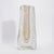 Glass Hand-Blown Murano Modern Fluid Vase in Clear With 24-Karat Gold Flecks and Bubbles For Sale - Image 7 of 10