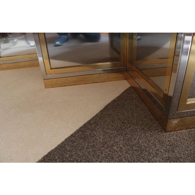 Gold 1970s Italian Modernist Long Console For Sale - Image 8 of 10