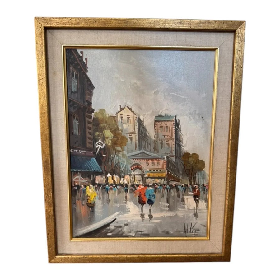 Mid 20th Century Antonio DeVity Parisian Street Scene Post
