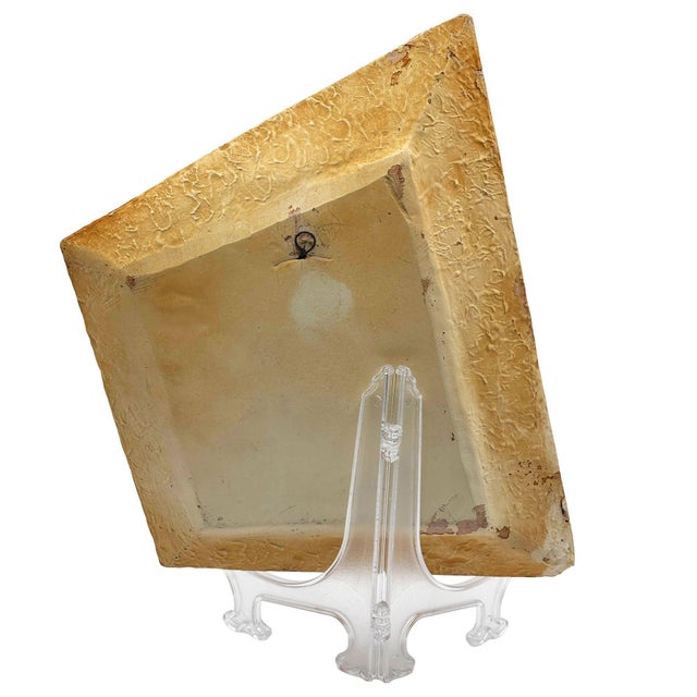 1950s 1950s Rare MCM Tropical Hula Girl & Ukulele Boy Art Pottery 3d Wall Sculptural, Pair For Sale - Image 5 of 13