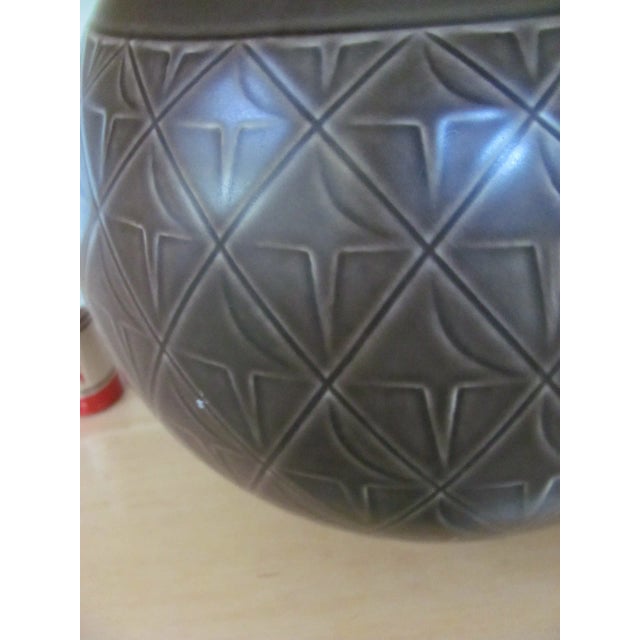 Royal Copenhagen Round Vase Mid 20th Century Brown 9" Diameter For Sale - Image 9 of 10