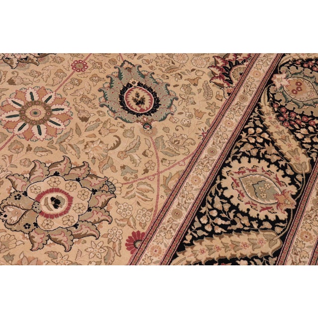 1990s Bohimian Pak-Persian Gold/Black Wool Rug - 10'2'' X 13'11'' For Sale - Image 5 of 8