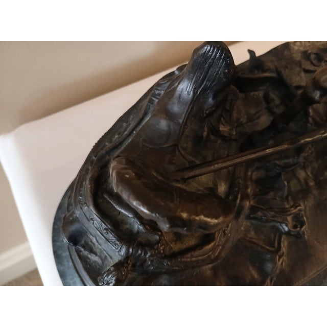 Pierre Jules Mêne Mid 19th Century Bronze Pj Mene Arab Mare With Saddle and Rifle Sculpture For Sale - Image 4 of 16