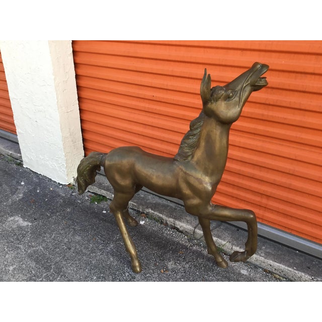 Art Deco Vintage Bronze Horse Statue For Sale - Image 3 of 10