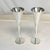 Metal 1980s Vintage Contemporary Postmodern Silver Plate Champagne Flutes - a Pair. For Sale - Image 7 of 10