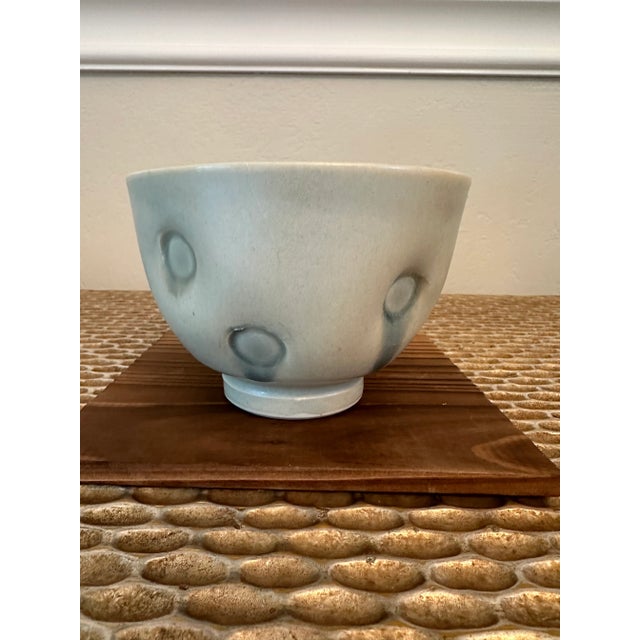 Vintage 1990’s Signed Hand Embossed Ceramic Bowl For Sale - Image 11 of 12