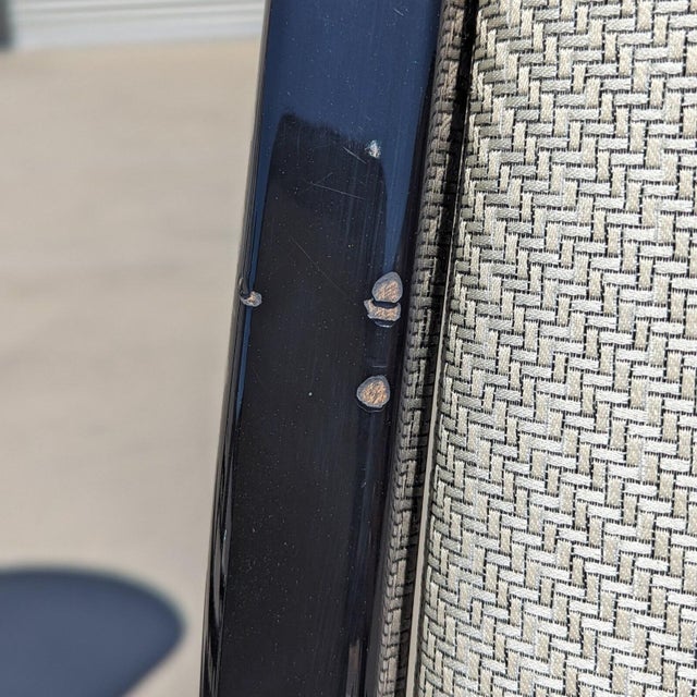Set of Six Italian Postmodern Dining Chairs – Black Lacquer and Solid Wood, 1980s For Sale - Image 9 of 10