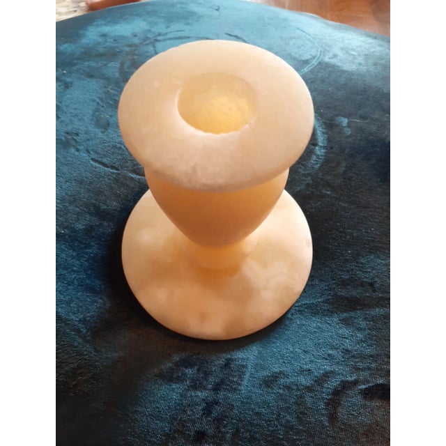 Italian 1980s Solid Marble Single Candle Holder For Sale - Image 3 of 4