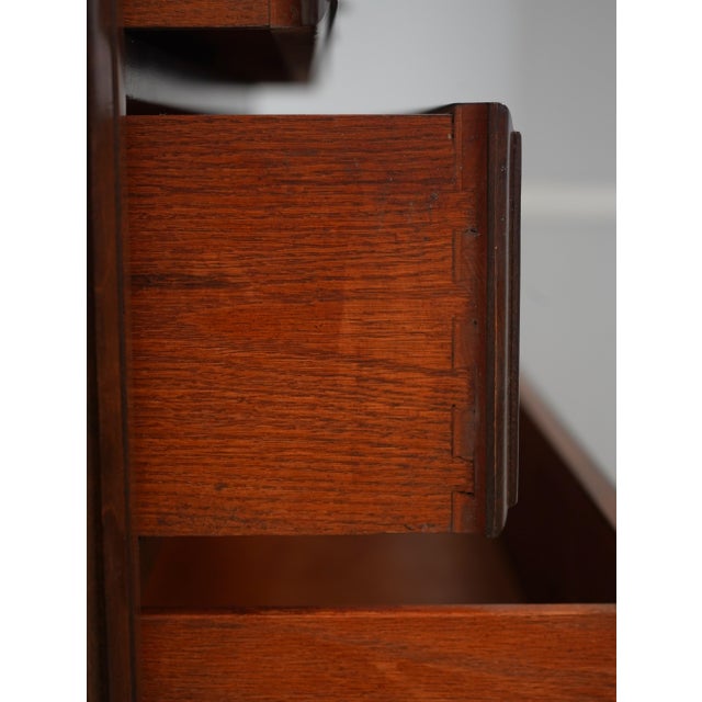 Vintage French Country Walnut Finish High Chest For Sale - Image 4 of 18