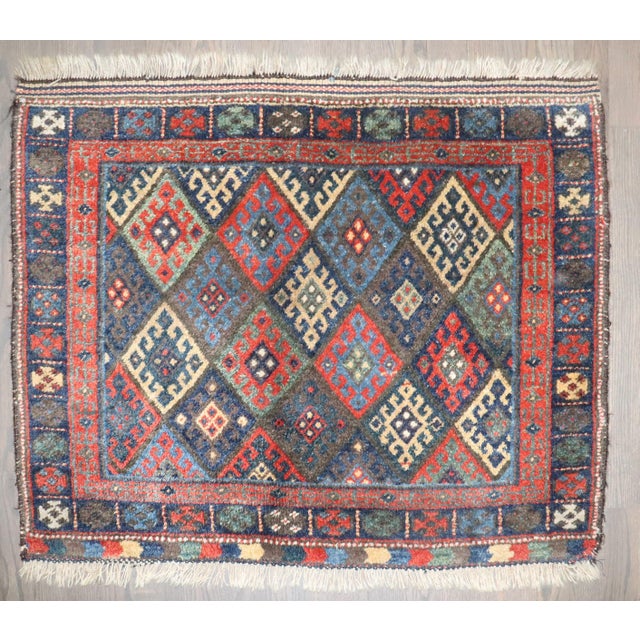 An early 20th-century colorful Jaff Kurd Bagface. 2'5'' x 3'3''