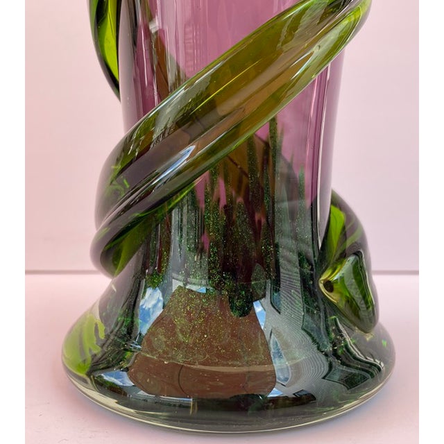 Murano Art Glass Amethyst Vase Chairish
